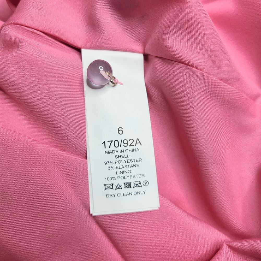 Kate Spade Cherry Toss Puff Sleeve Mini Dress Pink Red V Neck Buttons Small 6 - Picture 11 of 11
